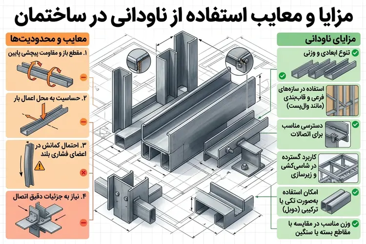 کاربرد ناودانی در ساختمان