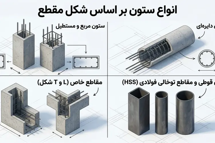 انواع ستون در ساختمان سازی