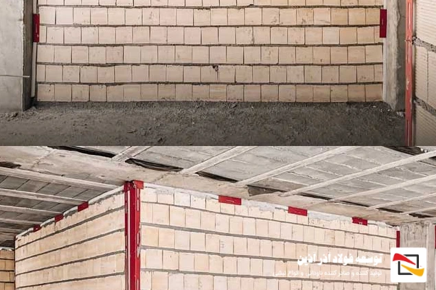 کاربرد ناودانی منقطع در مقاوم‌سازی دیوارها